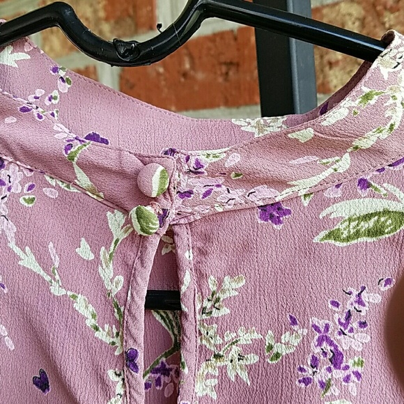 ASOS Women's Pink Floral Ruffle Blouse Top Size 14 - Picture 5 of 7